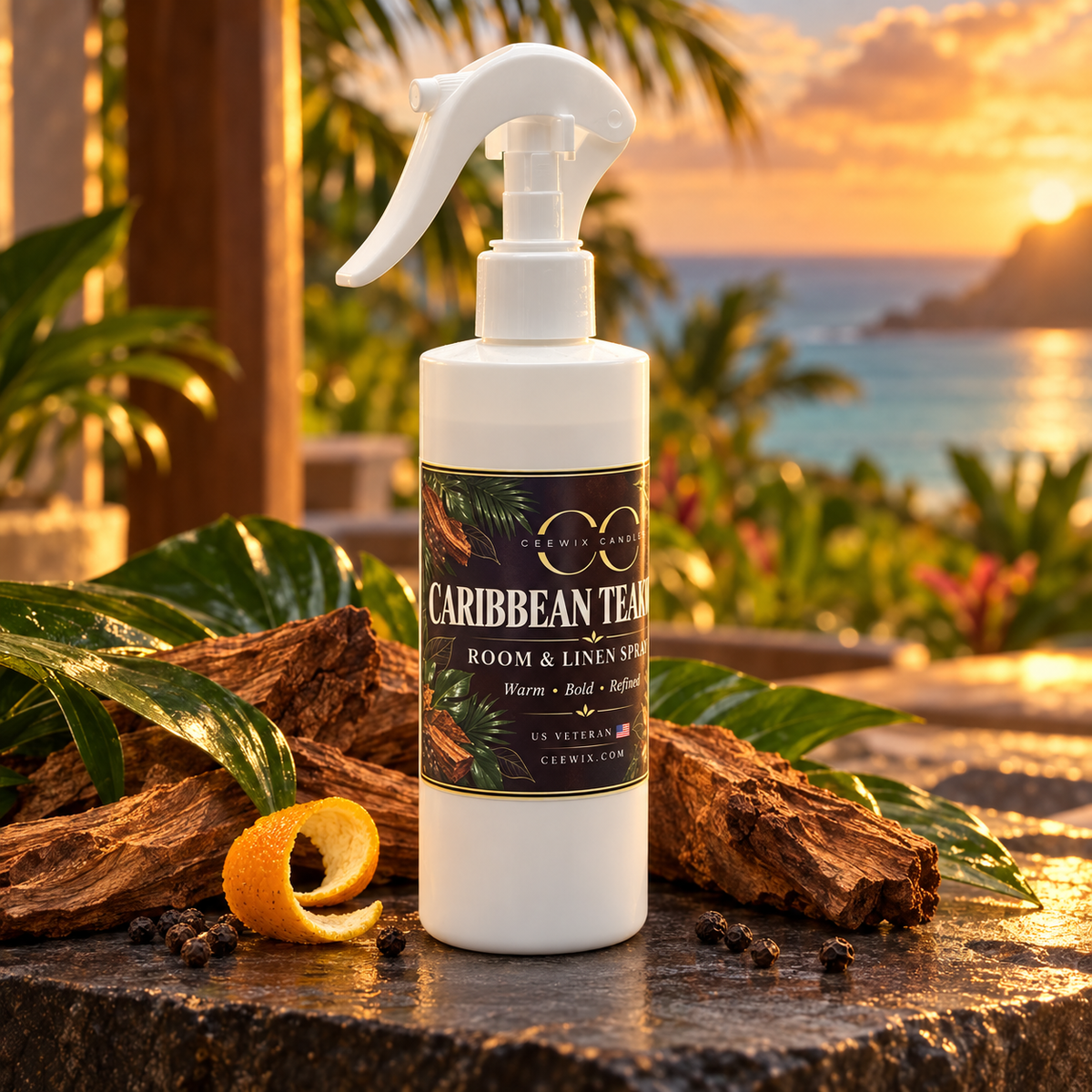 Caribbean Teakwood Room & Linen Spray